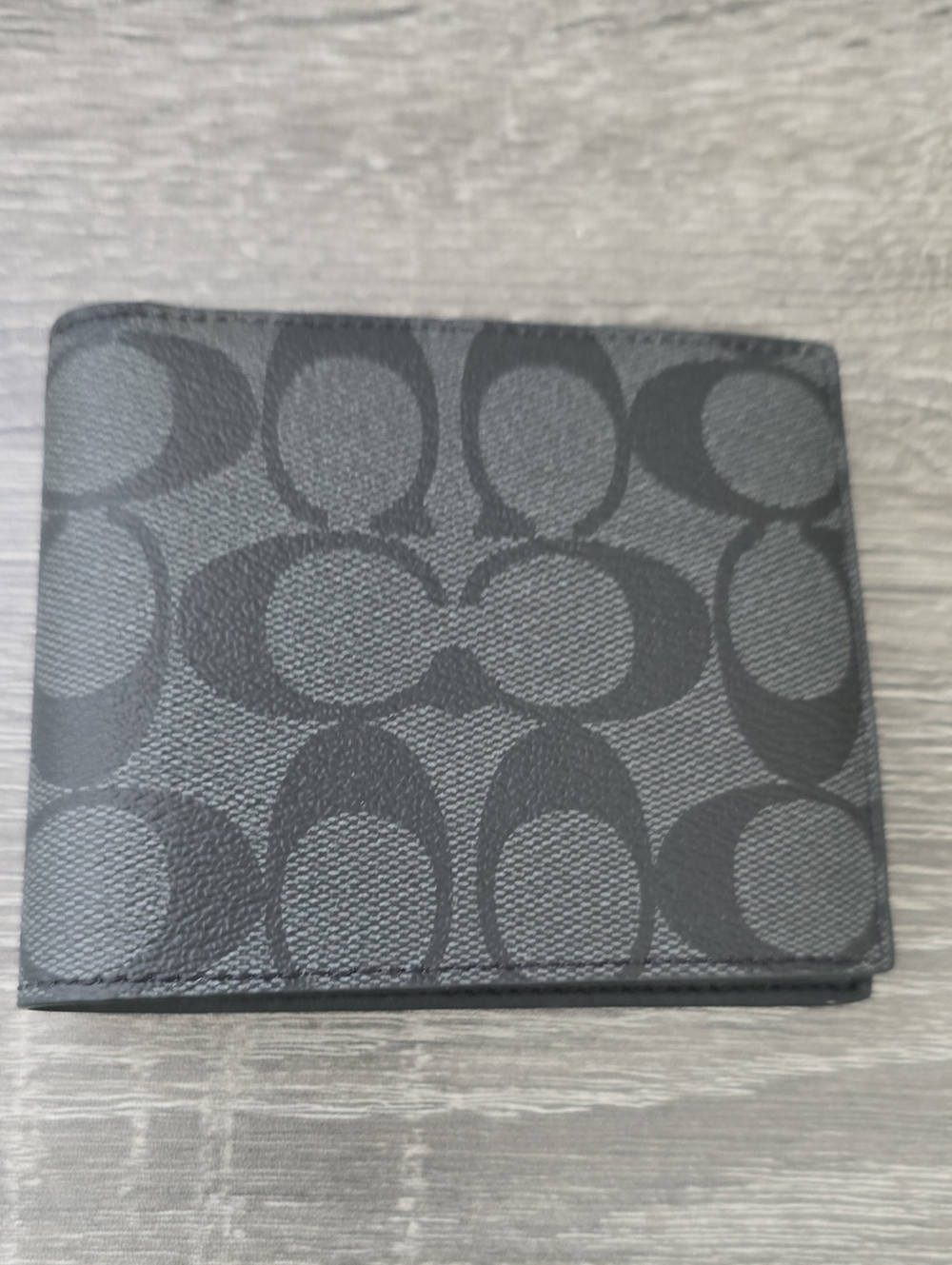 Coach Men's Signature C Wallet in Black/Charcoal